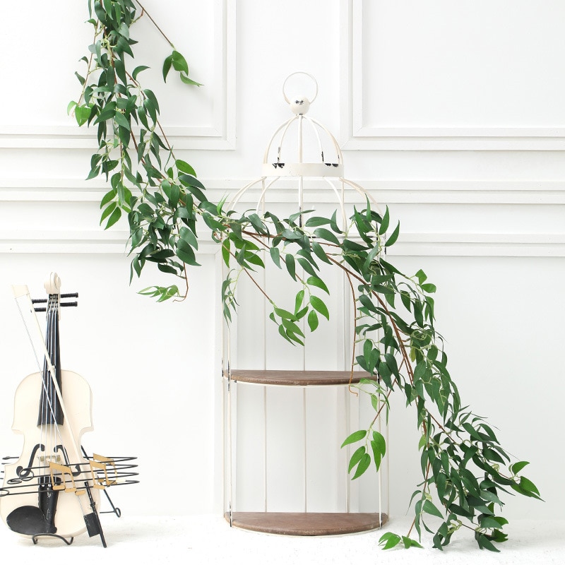 Plastic Vines Artificial Plants Wedding Decoration Faux Vine Ivy Rattan Home Garden Decor Artificial Greenery Hanging Plants