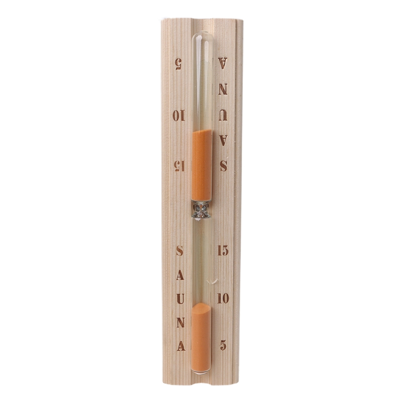 15 Minutes Sauna Hourglass, Sauna Sand Timer Wall-Mounted Sand Hour Glass with Robust Heat-Resistant Glass for Sauna