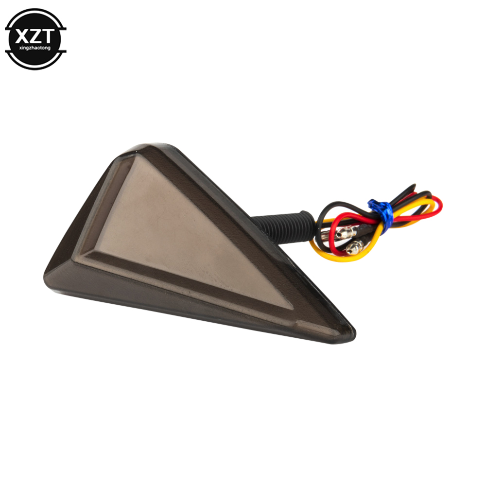 Luz LED de intermitente para motocicleta, triángulo Universal, indicador impermeable, luz intermitente, luz de señal integrada, 2 uds.