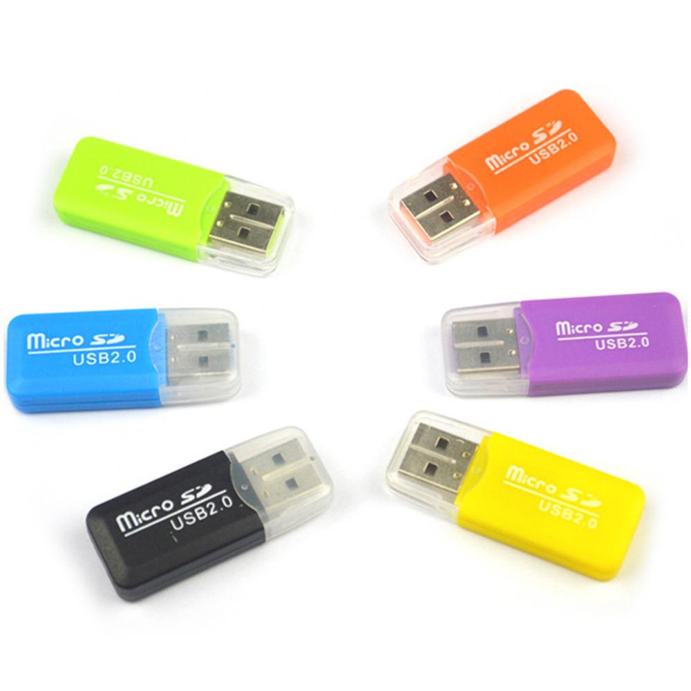 Mini draagbare USB 2.0 SD TF T-Flash geheugenkaartlezeradapter voor pc-laptopcomputer