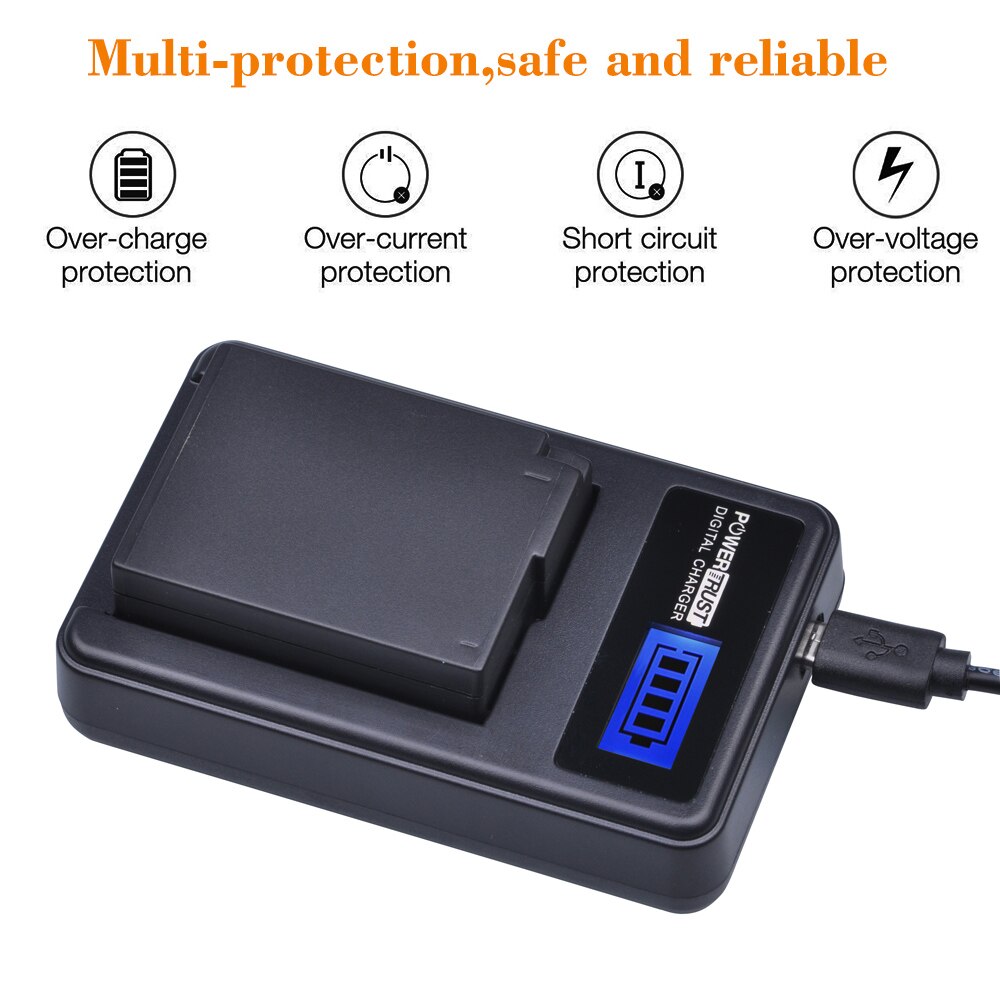 2Pcs DMW-BLC12 Dmw BLC12 Dmw Blc12e Camera Batterij + Lcd Usb Charger Voor Panasonic FZ1000, FZ200, FZ300, G5, G6, G7,GH2,DMC-GX8