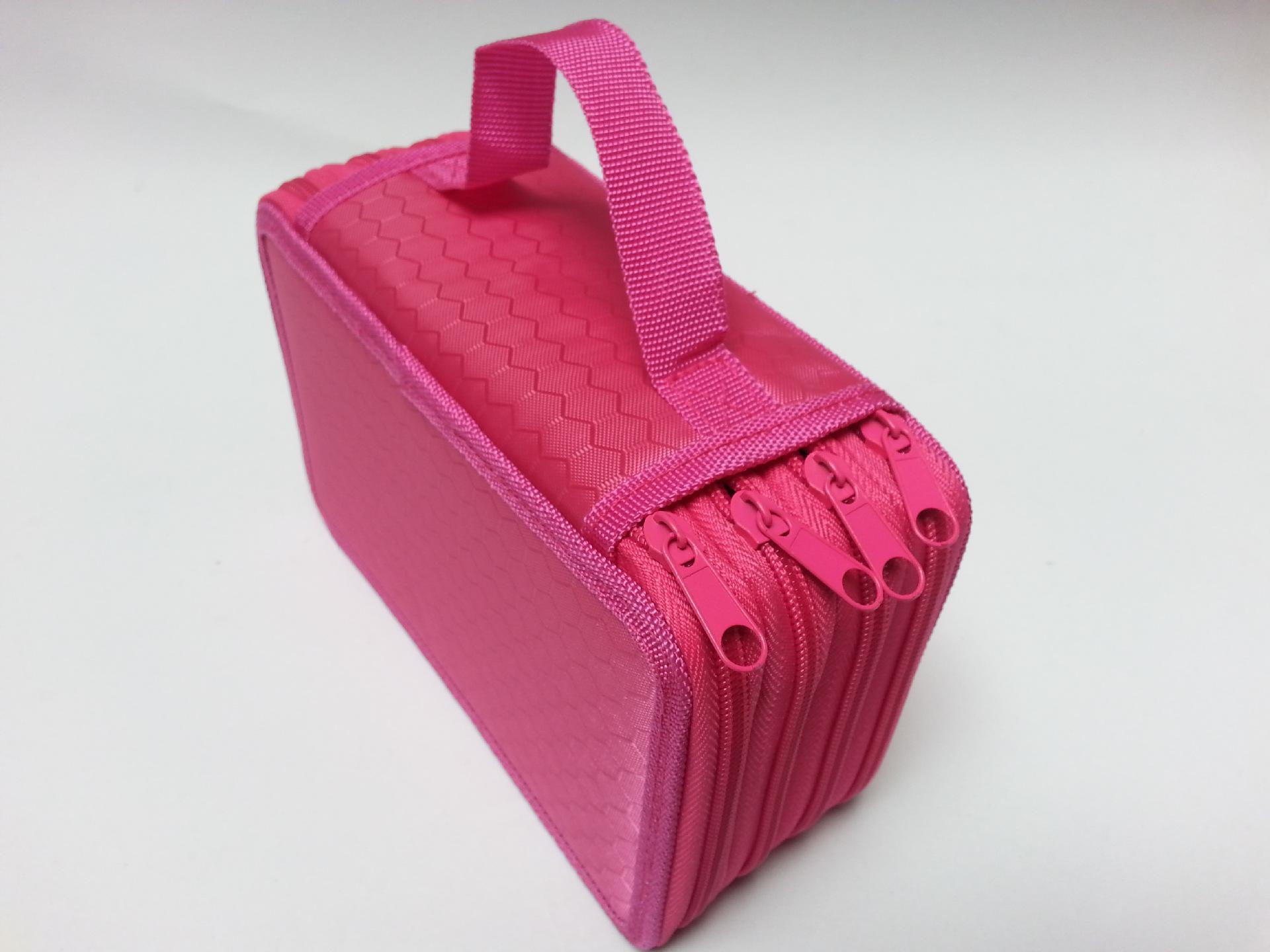 Estuche para lápices de 4 ° piso, colorido, gran capacidad, material escolar, papelería, , caja de lápices estuche, bolsa para lápices: Red