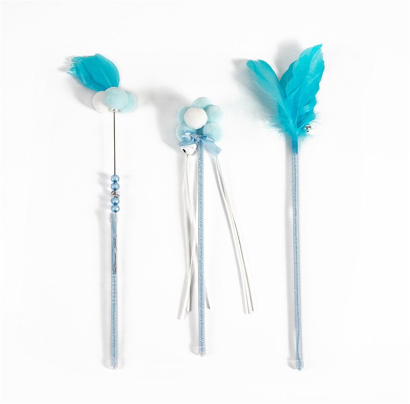 1Pc Kat Interactieve Speelgoed Stok Veer Wand Met Kleine Bell Muis Kooi Speelgoed Plastic Kunstmatige Kleurrijke Kat Teaser Speelgoed levert: 13
