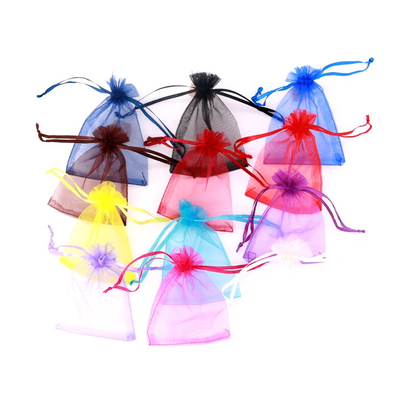 Fabrik 20pc/ parti taske smykker emballage organza taske fødselsdagsfest indretning bryllup jul 20 x 30cm snoreposer