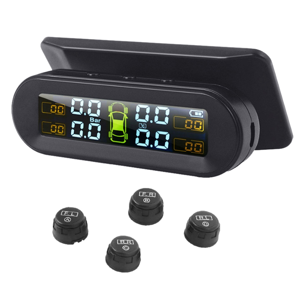 Clever TPMS Auto Reifen Druck Überwachung System Solar- Energie TPMS Digital LCD Auto Sicherheit Alarm System Reifen Druck Temperatur