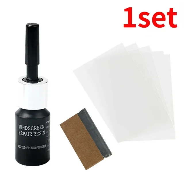 Quick-Fix Nano-reparatieset voor auto- en camper-windschermen, scheurkit en lijm voor glasonderhoud amagi: Rood