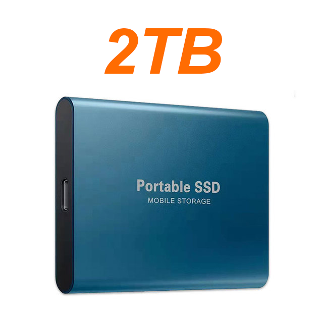 Bærbar ekstern harddisk 1tb støjsvag solid state-drev 2tb 4tb mobil disk højhastigheds-ssd til pc, bærbar computer, hjemme og kontor: Gul