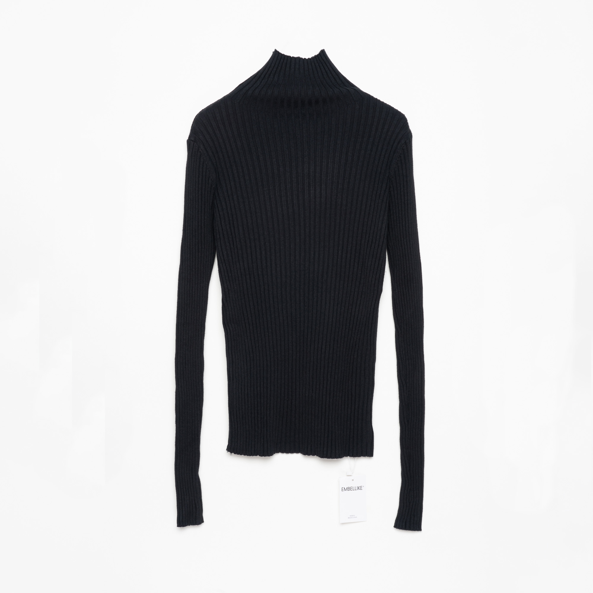 Ribbed Turtleneck Neck Sweater Women Cotton Mock Neck Sweaters Pullover Knitted Tops With Thumb Hole