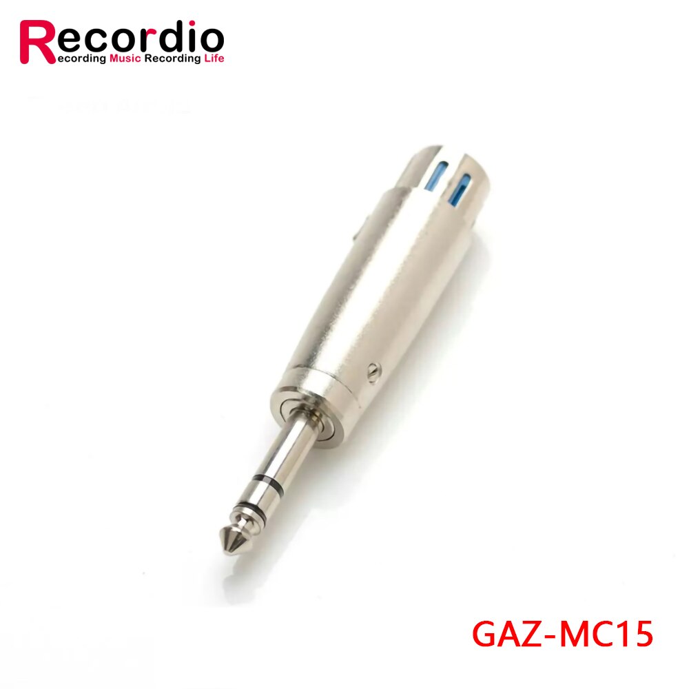 GAZ-MC15 6.35Mm Stereo Male Naar Kaart 3 Core Vrouwelijke Audio Adapte: GAZ-MC15