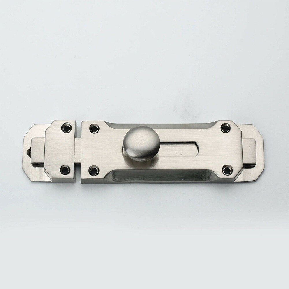 3/4/5inch Door Window Latch Brushed Nickel Door Lock Slide Bolt Latch For Bathrooms Toilets &amp; More Safety Protection Door Lock
