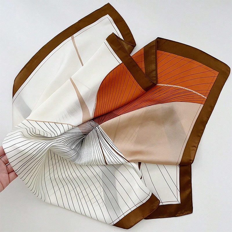 Luxe Sjaal Vrouwen 70*70Cm Satijn Zijde Gevoel Vierkant Haar Wikkelen Foulard Satijnen Sjaal Big Size Hoofd Bandana hijab Zakdoek
