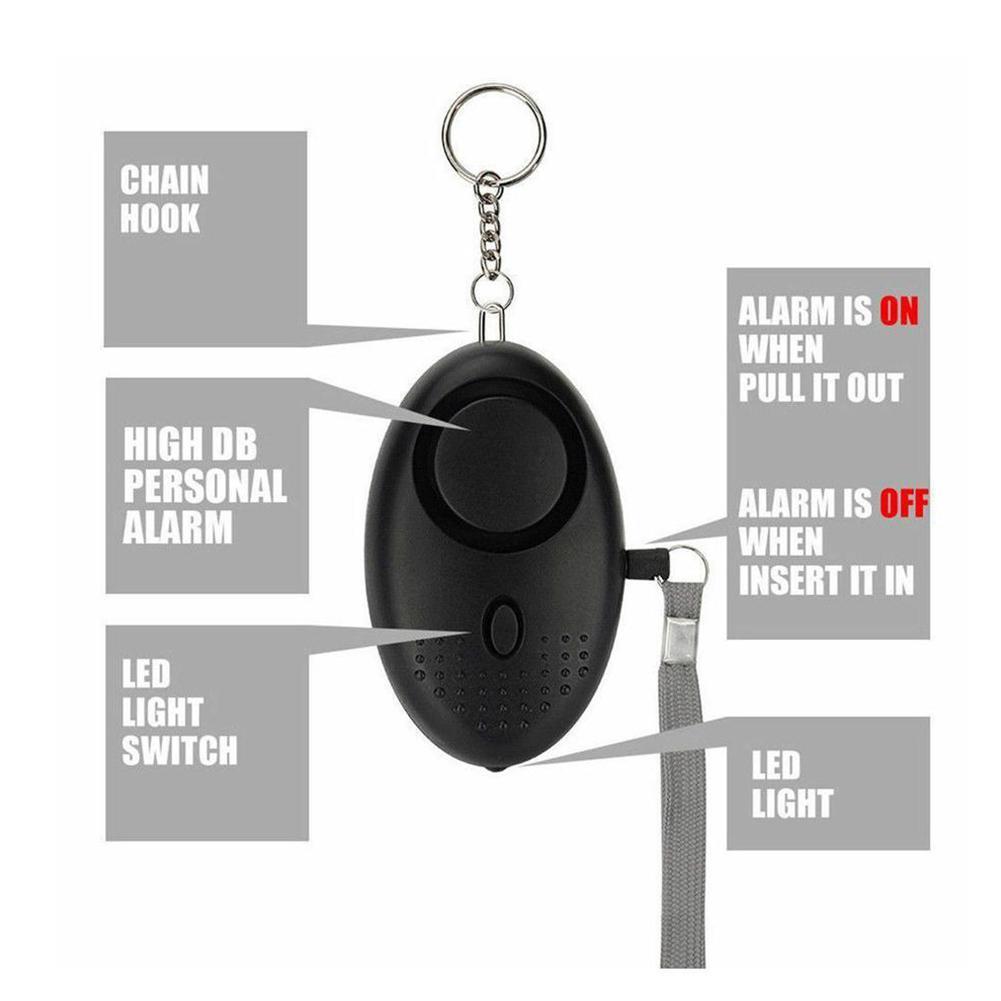 Safe Sound Personal Alarm, Personal Security Alarm Keychain with LED Lights, Emergency Safety Alarm for Women, Me