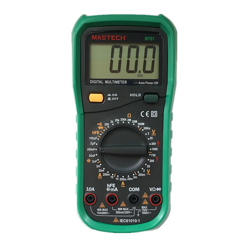 MASTECH MY61 AC/DC Electric Handheld 2000 counts Meter Digital Multimeter Voltmeter Ohm Electrical Tester
