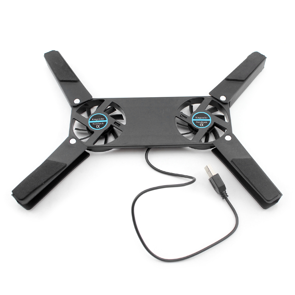 USB Powered Foldable Cooler Pad with Double 60mm Fans Laptop Stand Notebook Cooling Pad for Notebook Laptop PC Computer