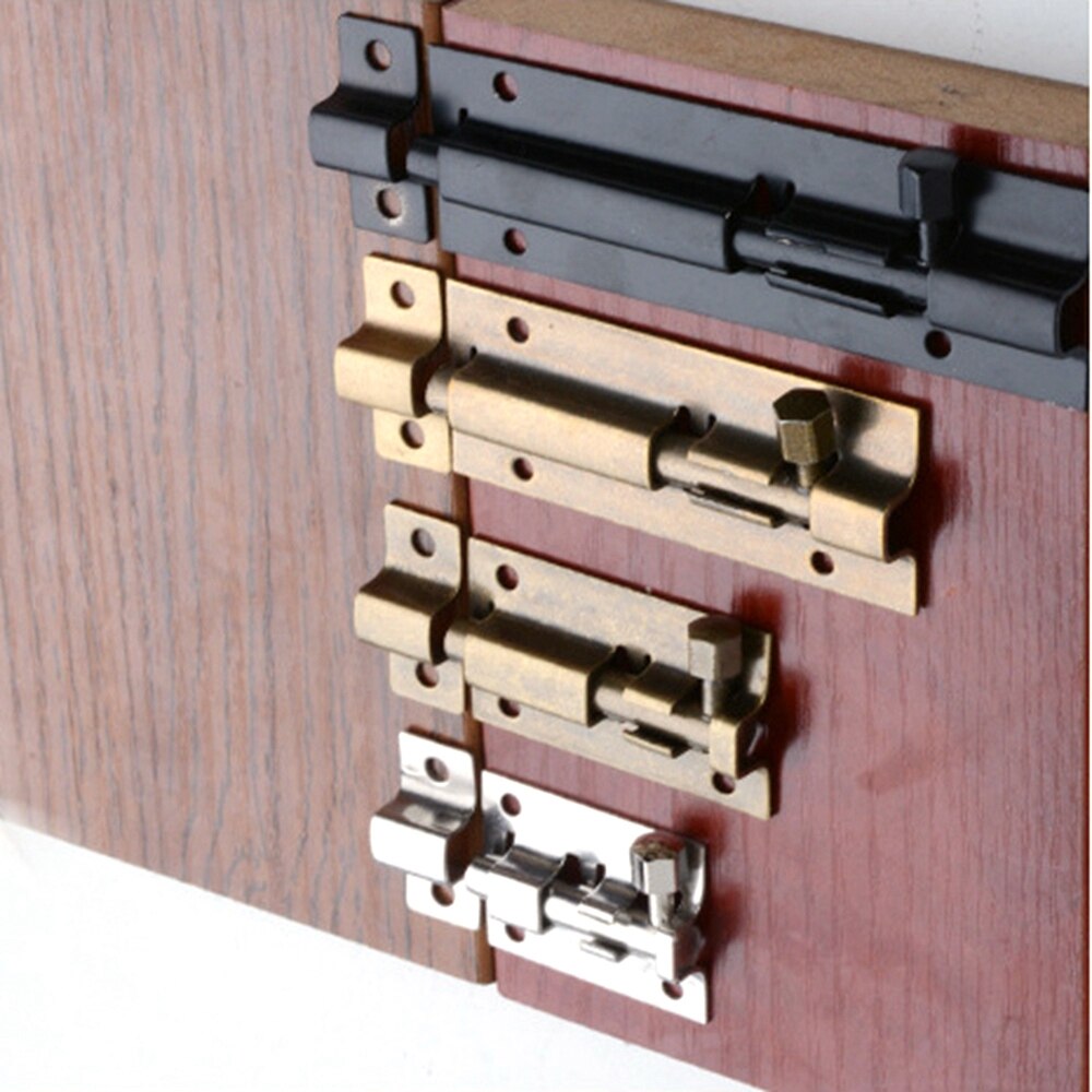 2/3/4Inch Stainless Steel Doors Slide Lock Bolt Barrel Home Gate Safety Hardware Screws Bathroom Lock