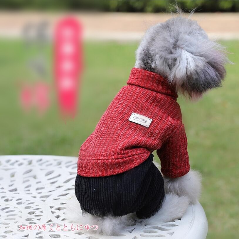 Overall för hundar tröja topp varm hund outfit teddy chihuahua manchester byxor hundkläder 3 färger xs sml  xl 2xl
