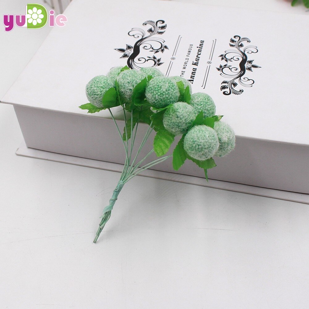 10 Stks/partij Kleine Boeket Kunstbloemen Meeldraden Cherry Berry Kerst Festival Party Decor: green