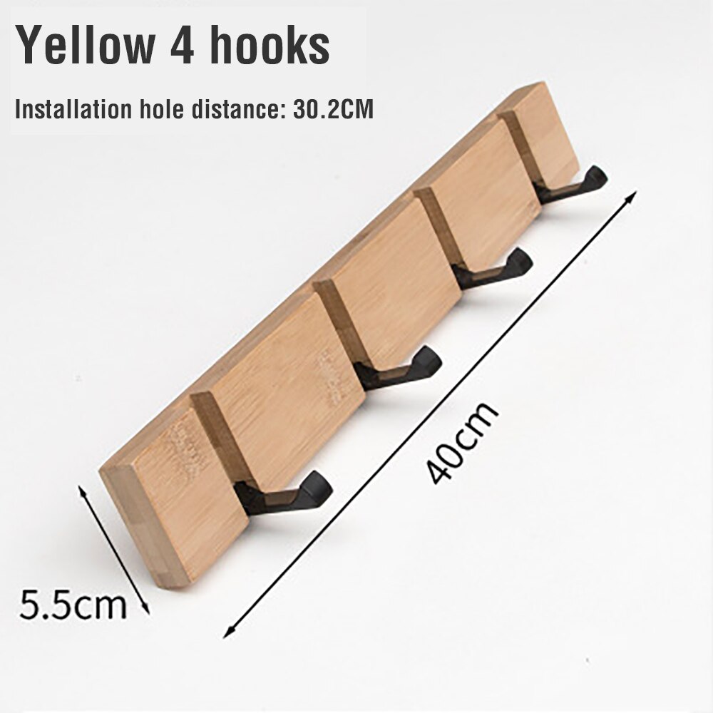 Gancho invisible para colgar en la pared, colgador de estilo nórdico para ropa, libre de perforaciones, estante de pared, 2/3/4: Yellow 4 hooks