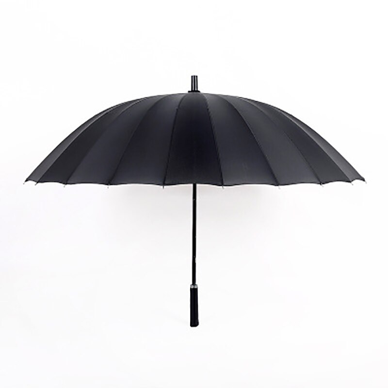 High-end Straight Golf Umbrella Super Large Windproof 24K Solid Color Long Handle Umbrella