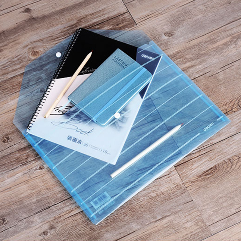 50pcs/lot A4 Document Folder File Holder Stationery Document Bag File Folder Plastic Office School Supplies