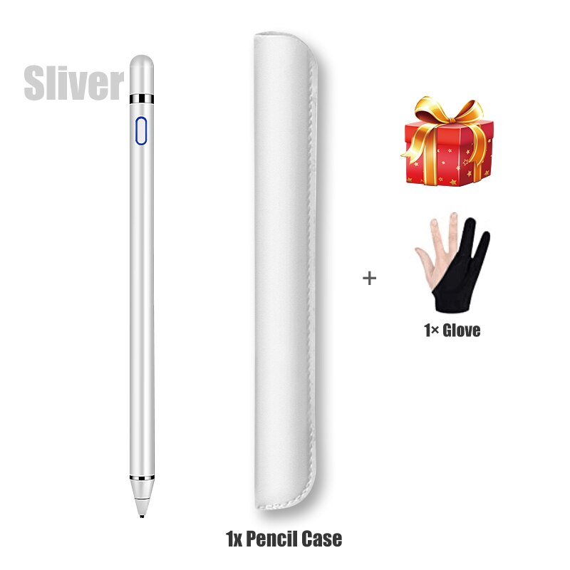 Active Stylus Pen For Apple Pencil 1 2 Touch Screen Pen For Tablet IOS Android Stylus Pen For iPad Pencil Xiaomi Huawei Phone: 1st Silver