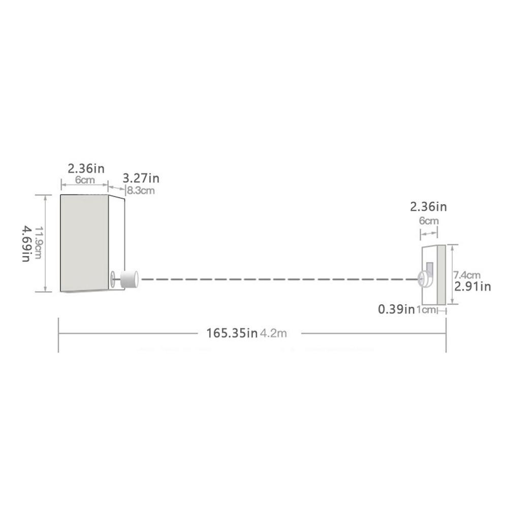 Free Punching Retractable Clothesline Invisible Hotel Balcony Indoor Shrinkable Stainless Steel Wire Drying Rack