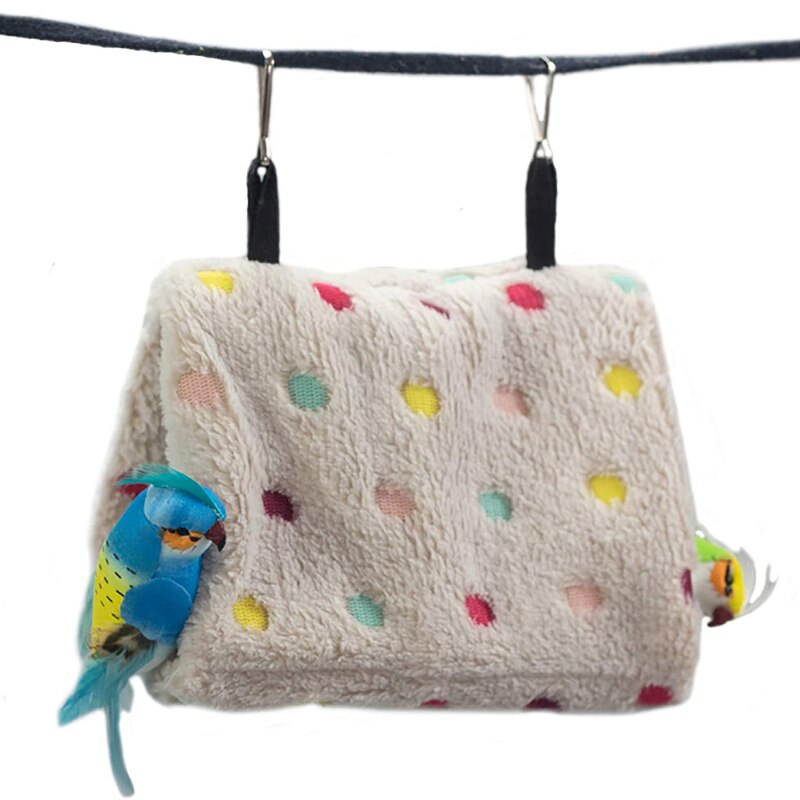 Cage à oiseaux en coton, Mini maison, nid de perroquet, perruche, hamac d&#39;hiver, tente, lit, grotte suspendue, produits pour animaux de compagnie: 16x10x10