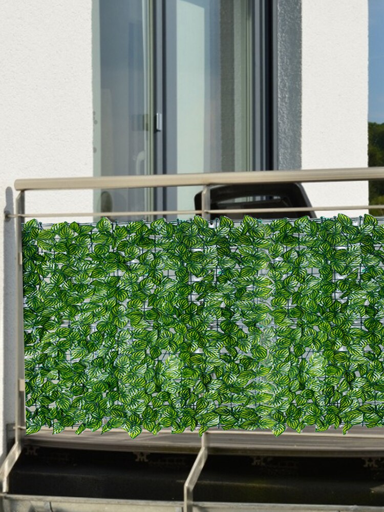 Artificial Faux Ivy Leaf Privacy Fence Screening Roll Hedging Wall Landscaping Garden Fence Balcony Simulation Screen