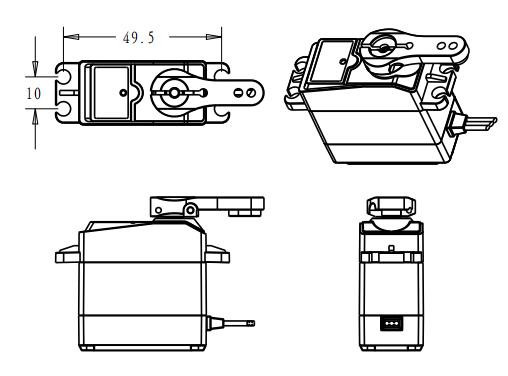 1 x Waterdichte servo DS3218 Update en PRO high speed metal gear digitale servo baja servo 20 KG/. 09 S voor 1/8 1/10 Schaal RC Auto 'S