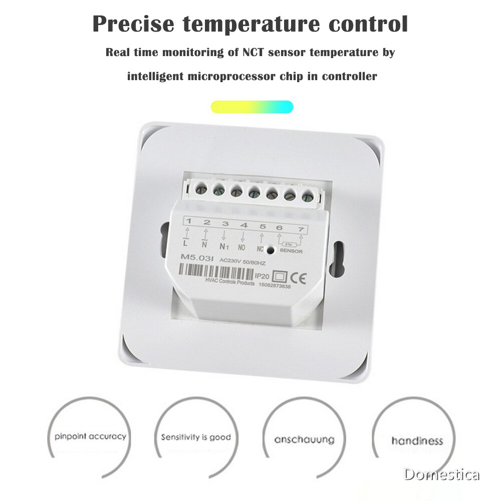 Manual Electric Heating Temperature Regulator 220V Controller Sensor Wall Mounted Water Heater Temperature Controller Regulator