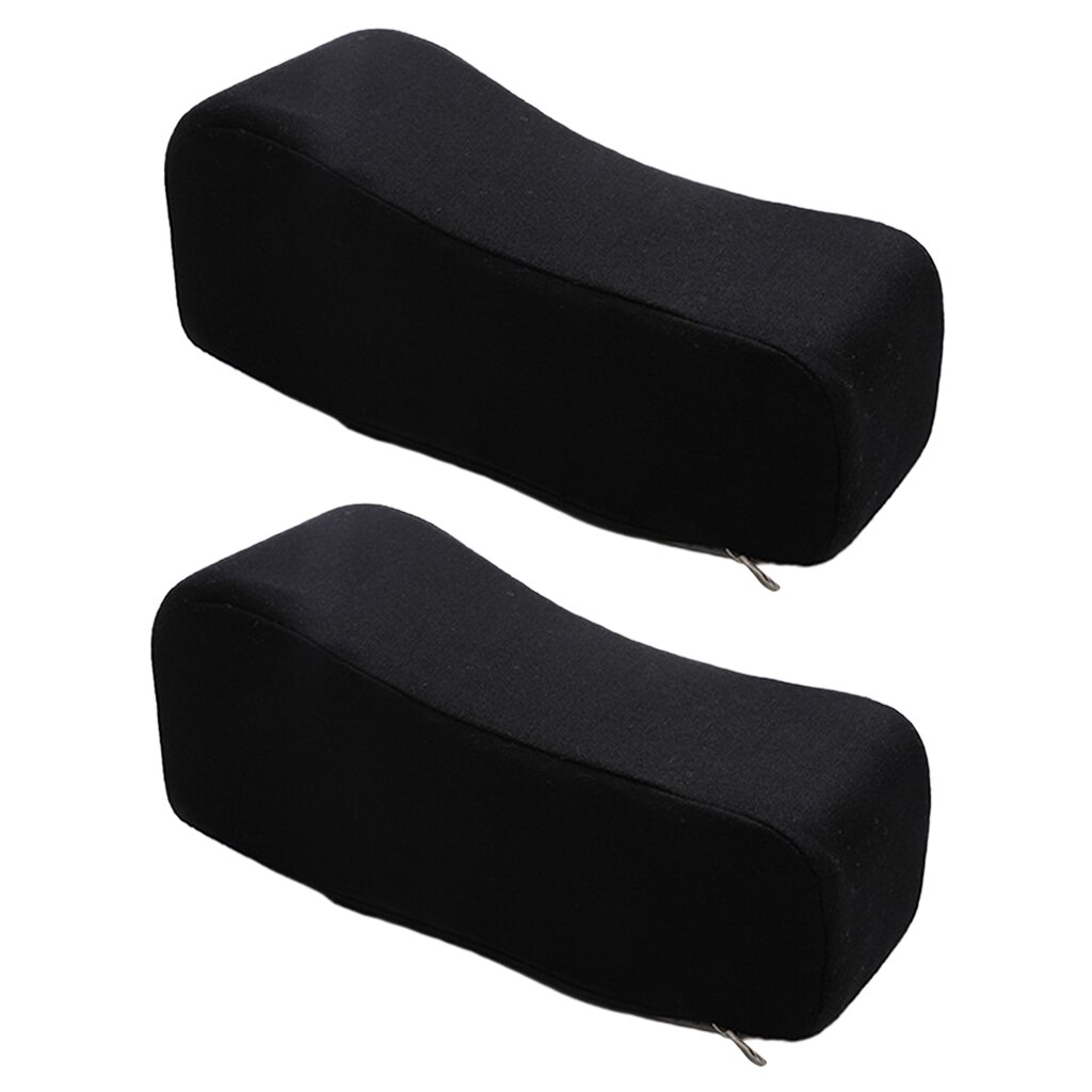 Coussin coudé en mousse à mémoire de forme pour chaise de bureau, 2 pièces, noir, confortable
