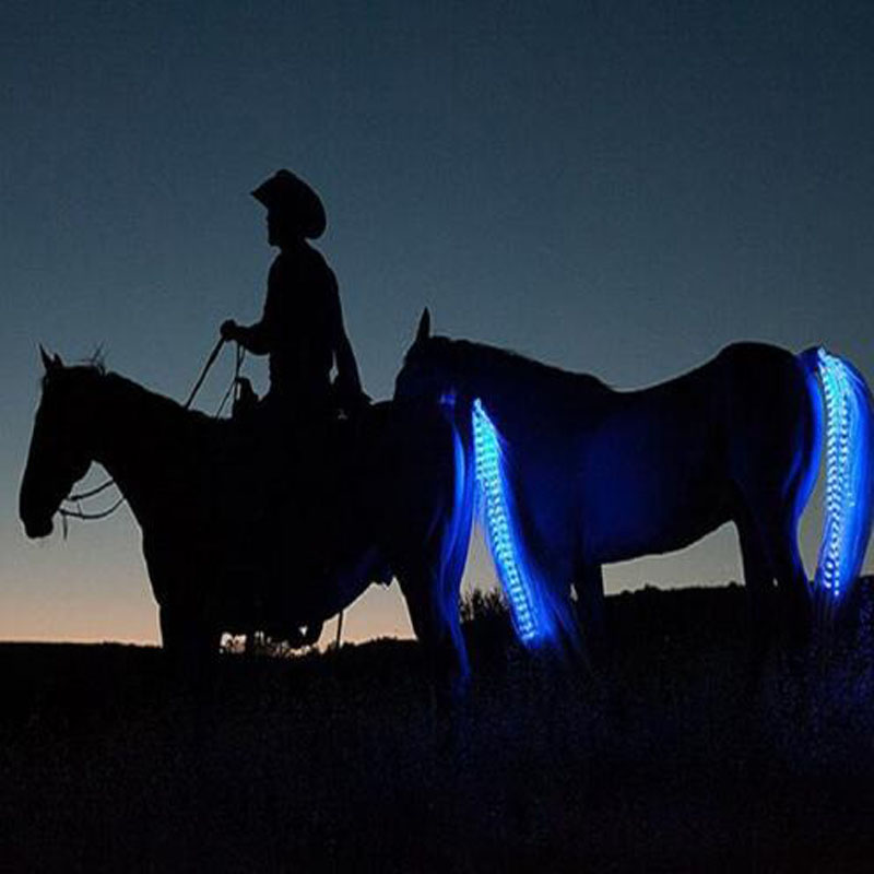 100cm hest hale usb lys opladet ledet sele hestesport udendørs lysene hale hale dekoration ridning forsyninger