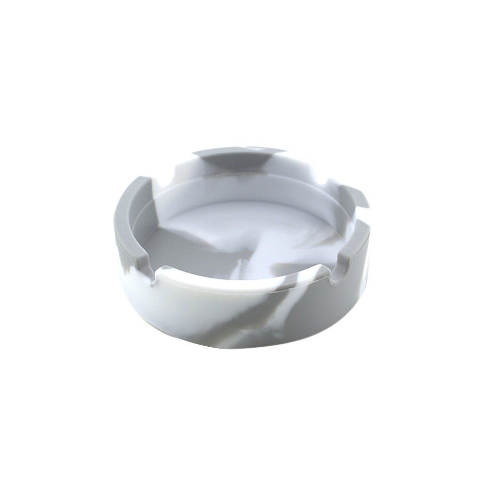 Silicone Ashtray Premium Silicone Rubber High Temperature Heat Resistant Round Ashtray: Gray 