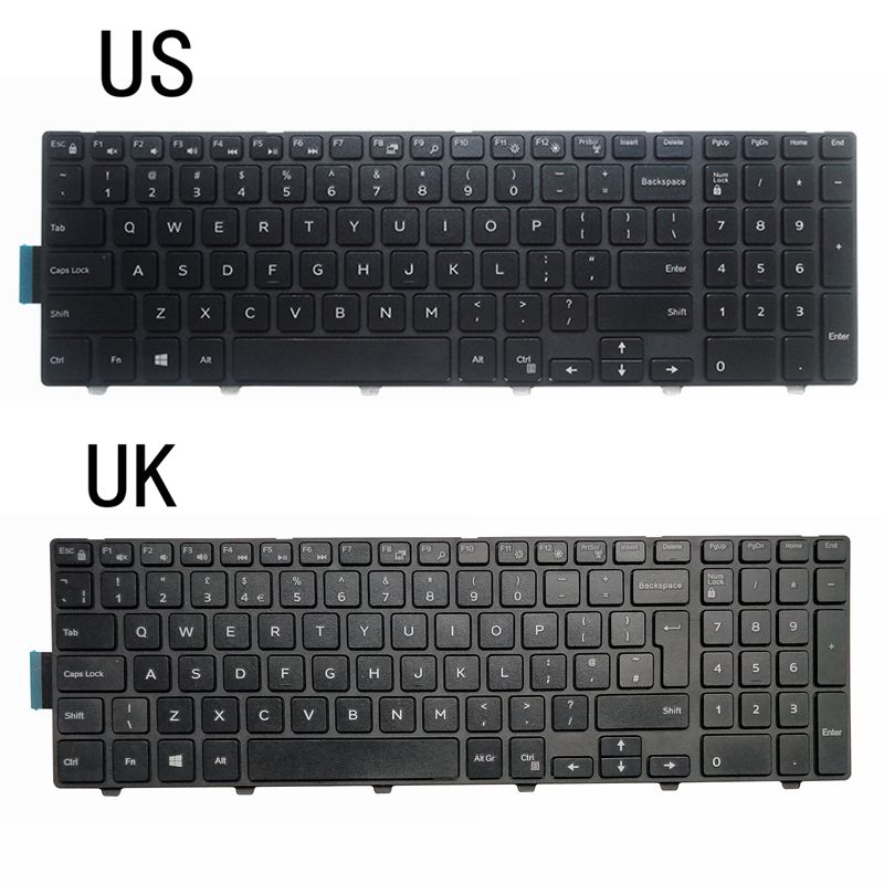 Us / uk / sp laptop tastatur til dell inspiron 15-3000 5000 7559 5547 5000 5545 5542 5545 5547 3541 3542 3543 3550