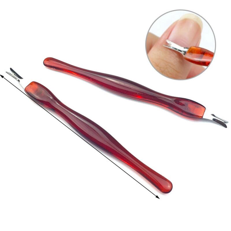10pcs Cuticle Pusher Stainless Steel Head Nail Art Dead Skin Fork Tool Trim Cuticle Nipper Pusher Remover