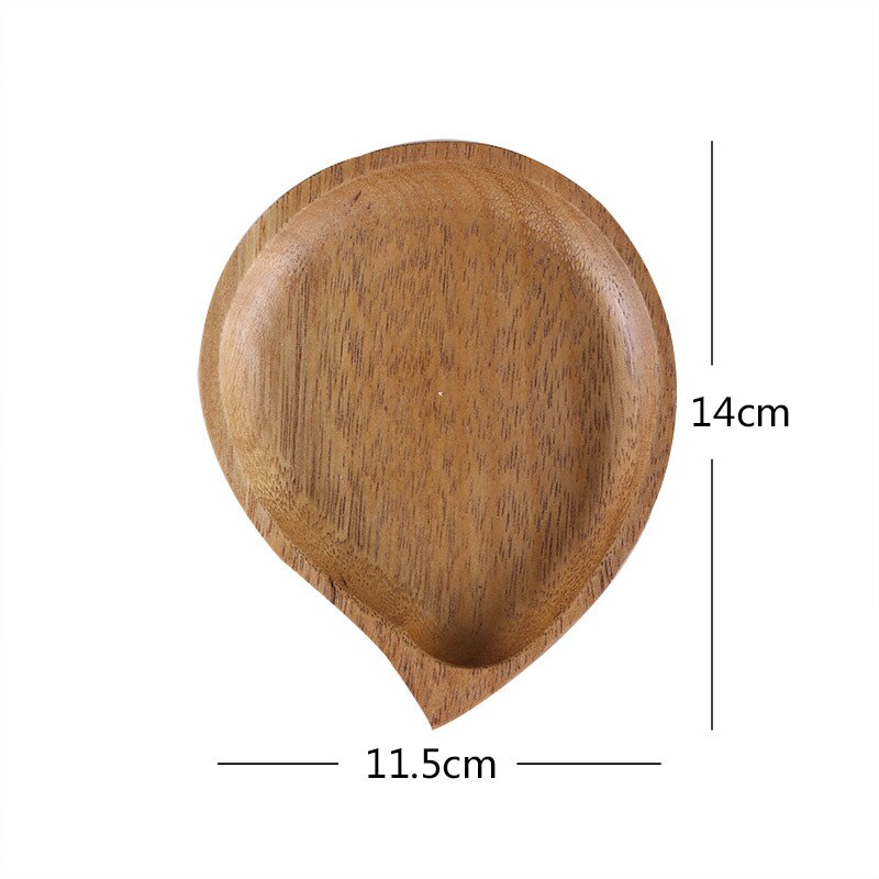 petit plat en bois japonais plats irréguliers assiette à Dessert en bois assiette à noix