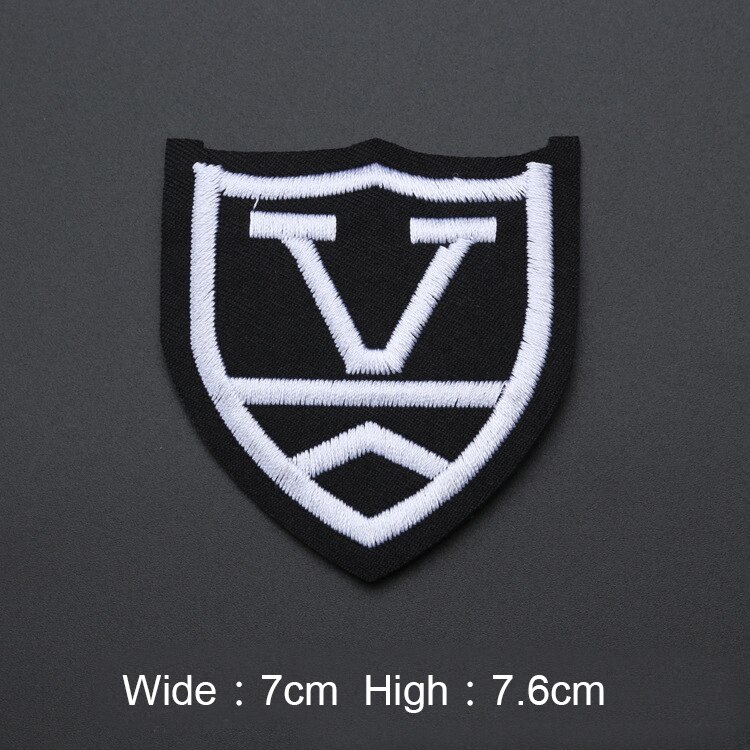 Computer embroidery black and white patch patch clothing accessories badge computer embroidery patch cloth: 7