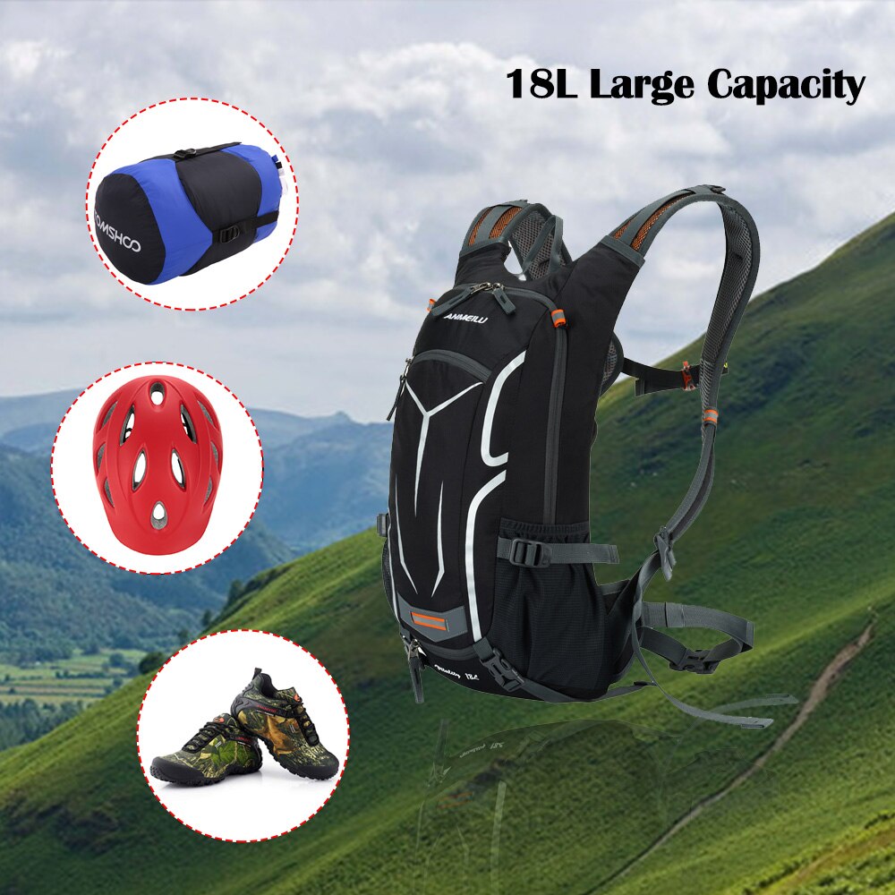 Anmeilu 18L Klimmen Rugzak Fietsen Rugzak Mannen Vrouwen Outdoor Sporttas Waterdichte Camping Wandelen Rugzak Met Regenhoes