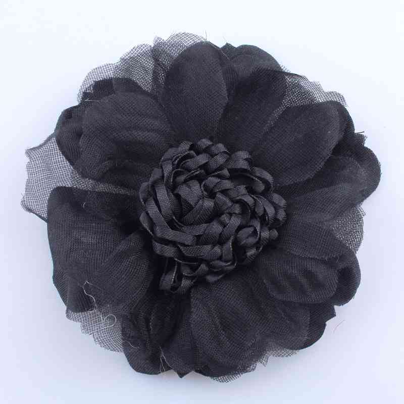 5 sztuk 9CM noworodka tiul jedwabne tkanina w kwiaty na zaproszenie na ślub sztuczny kwiat robić dekoracji sukni: Czerwony