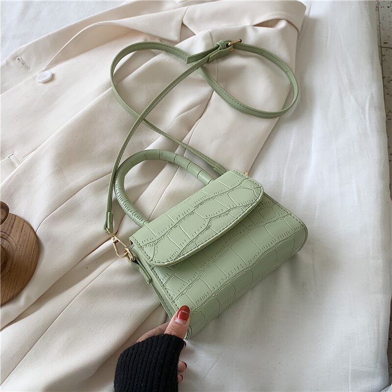 Vrouwen Tassen Kleine Vintage Schoudertas Luxe Handtassen Vrouwen Tassen Lederen Messenger Pack Vrouwelijke Hand Purse: Green