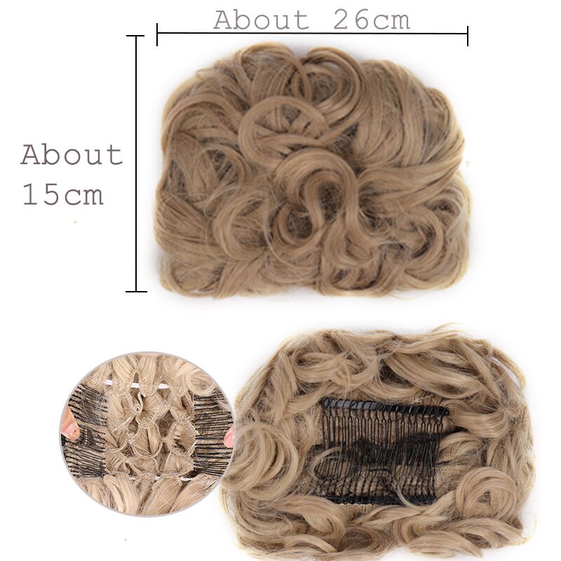 LUPU Synthetische Haarknoten Kamm Clip in Lockige Chignon Haarnadel Synthetische Falsche Haar Schwanz Erweiterung Haar Stück Für Frauen