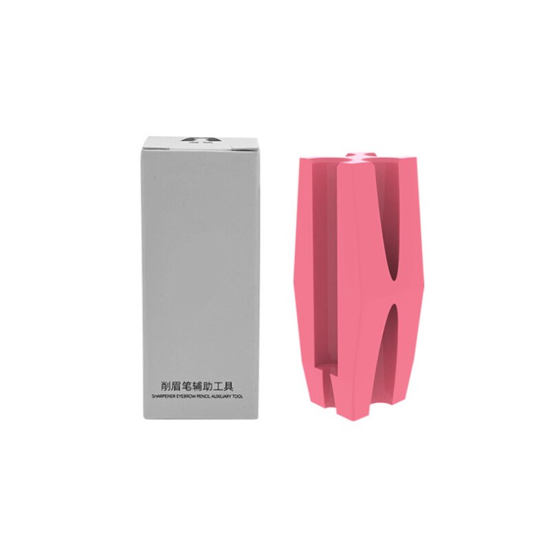 Lápiz de cejas con forma de pico de pato, herramienta de modelado de maquillaje de ojos, resistente al agua, rosa, 4 en 1