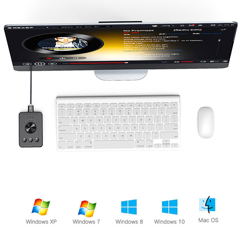 Manopola di controllo del Volume USB Controller dell&#39;altoparlante del Computer Bluetooth 5.1 uscita Audio da 3.5mm con riproduzione pausa salta funzione Mute