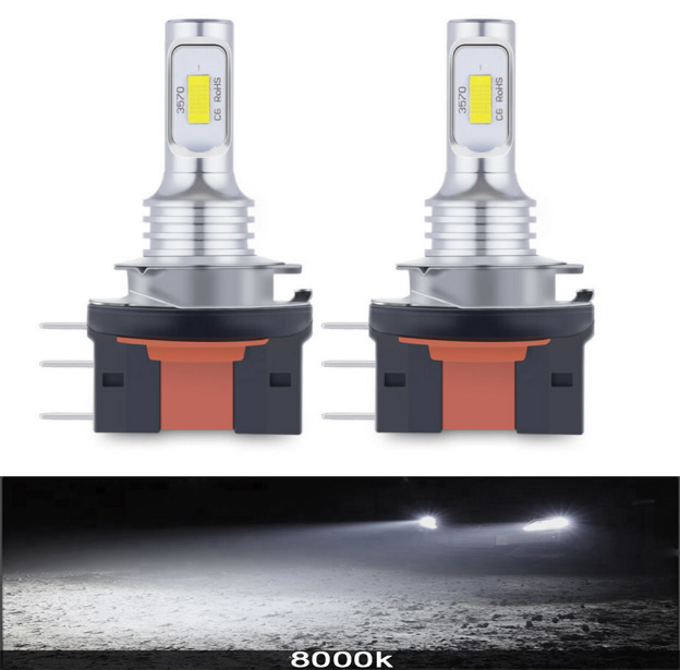 2 Stücke 20000LM 100 W 6500 K 3000 K 12000 K H15 H11B LED-scheinwerfer CSP Chip Auto Nebelscheinwerferlampen 12 V 24 V: RGB