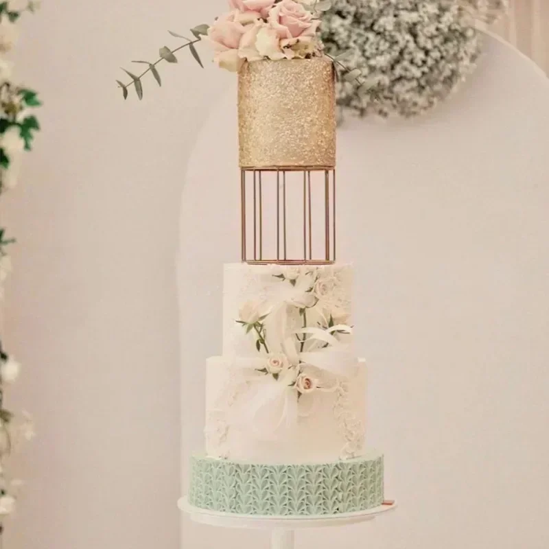 Wedding cake stand divider metal floating party cake tier rack suitable for wedding birthday dessert party decoration utensils