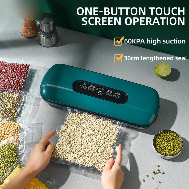 Witte Dolfijn Food Vacuum Sealer Verpakking Machine Keuken Opslag Met 10 Pcs Gratis Voedsel Saver Zakken Sluitmachine