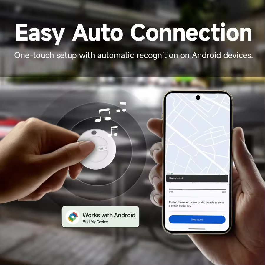 MiLi MiTag Go Smart Tracker For Android Item Finder and Locator Work With Bluetooth Google Find My Device Anti-Lost Air Tag