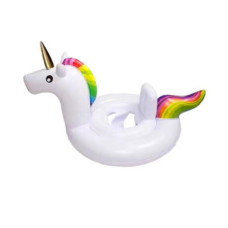 Mandlin Kinderen Zwemmen Ring Eenhoorn Vorm Zwembad Float Swimring Zwemmen Float Tube Cirkel Zwembad Zomer Party Zwembad Speelgoed: white