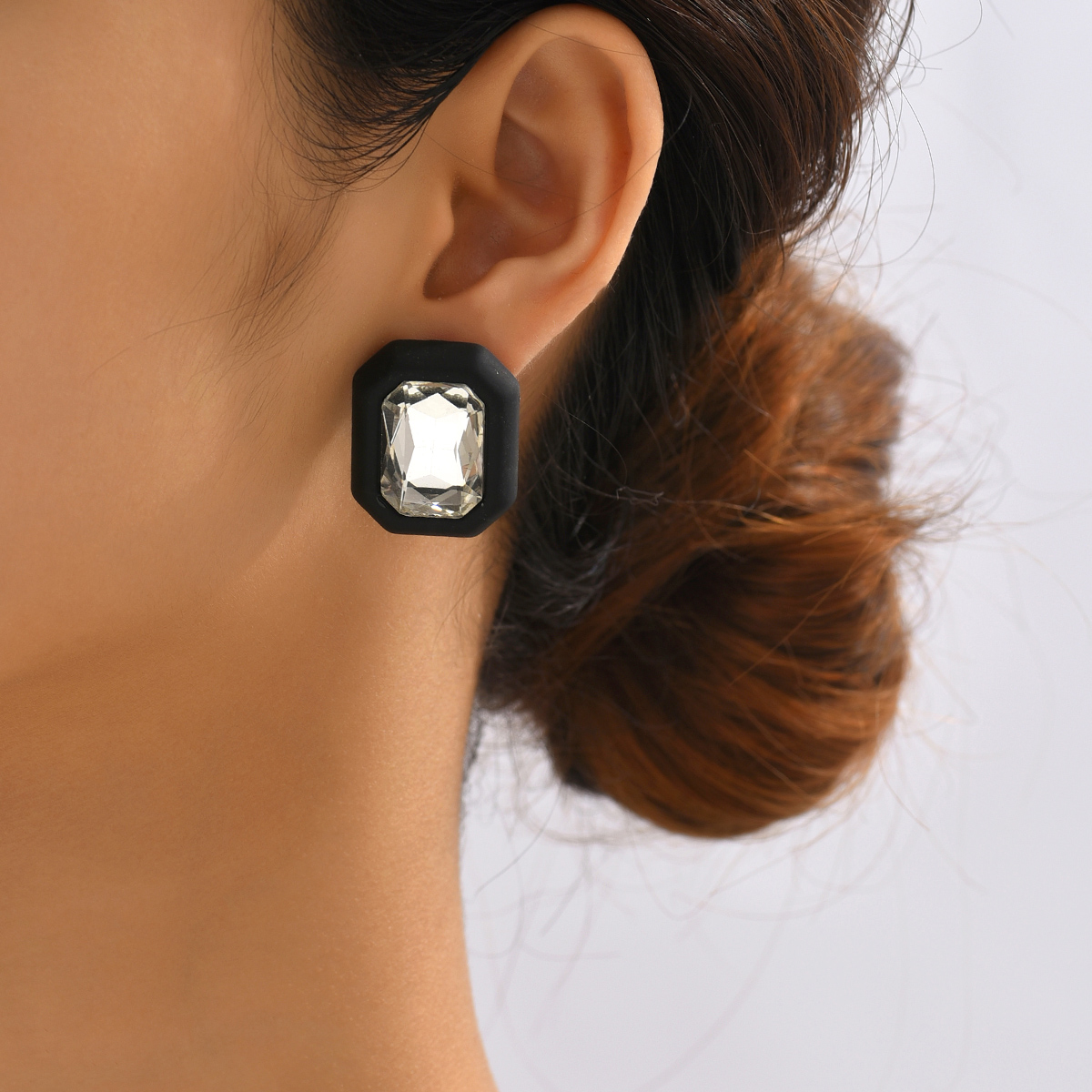 Strass oorbellen voor vrouwen vierkante oorknopjes pendientes 2023 trend geometrische kantoor feestcadeau mode-sieraden: Goud-kleur