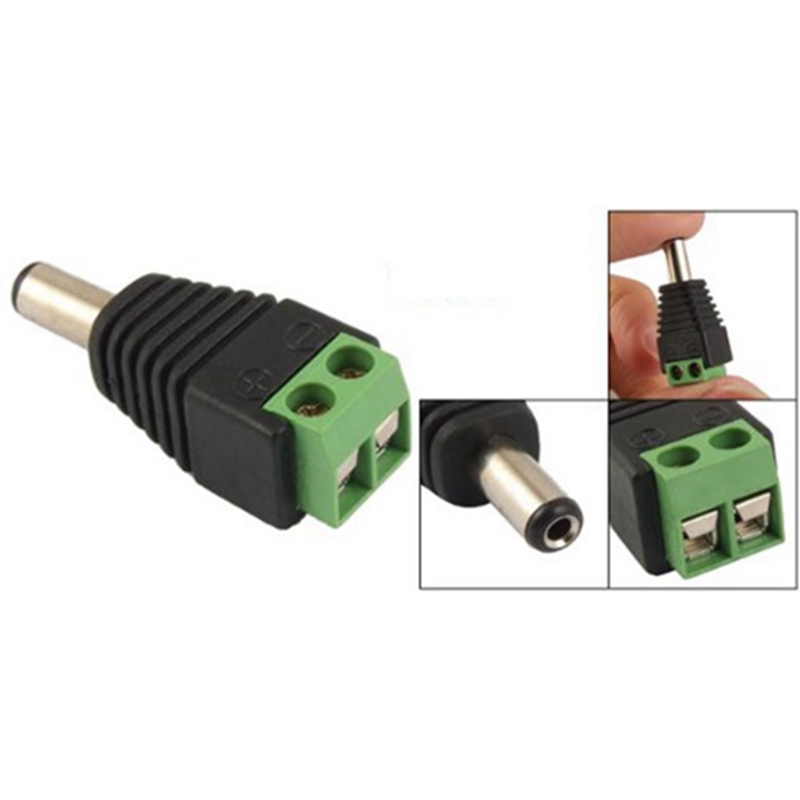 20 Pcs 2.1X5.5Mm Male Jack DC Power Adapter For CCTV Camera